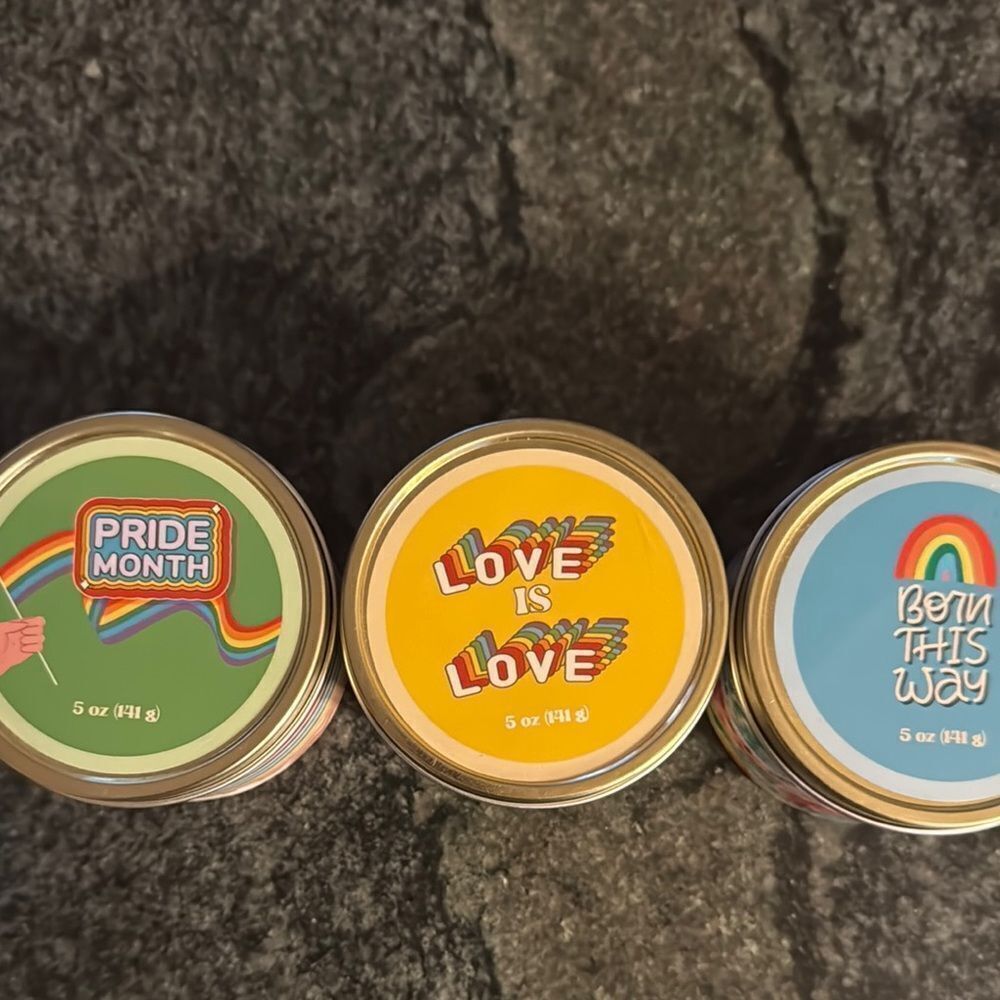 Pride and Love candles  set of  3 - Picture 3 of 6